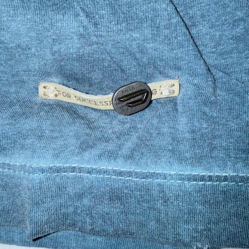 Men's Diesel Distressed Short-Sleeve Henley Size Small - Picture 4 of 6